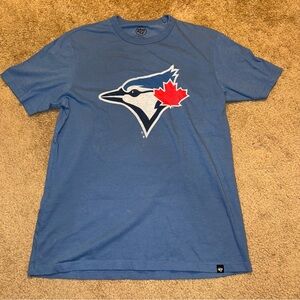 47 Blue Jays Blue Short Sleeve Tee Men’s Small MLB Soft 100% cotton Like New